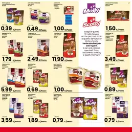 Volantino Despar Sicilia Pagina 19: Busta Molly Tonno/Manzo/Pollo €0,39, Bocconcini Scotty €0,69