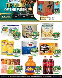 Take 'n Pay catalogue week 33 Page 2: First Choice UHT Milk €84,99, Danone Ultramel Custard €45,00