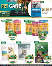 Take 'n Pay catalogue week 33 Page 37: Rimax Dog Food €109,99, Pamper cat food cuts in gravy assorted €21,99