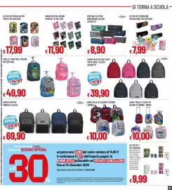 Volantino Famila Superstore Pagina 23: Zaino trolley asilo 3D assortiti Bimbo / Bimba €10,00, Bustina Eastpak Benchmark €8,90