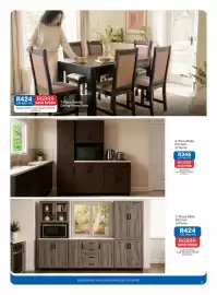 OK Furniture catalogue Page 5: Total - 7-piece belville dining-room suite €424,00, Total - 3-piece mills kitchen €6.999,00