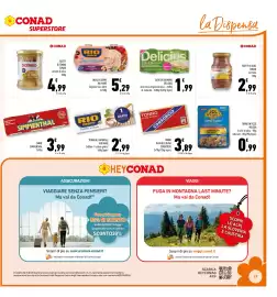 Volantino Conad Superstore Pagina 19: Filetti di tonno Conad all'olio di oliva €4,99, Filetti di alici Conad €2,99