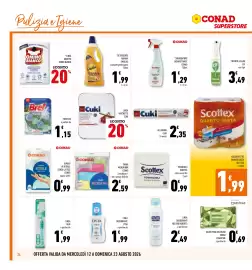 Volantino Conad Superstore Pagina 24: Panni microfibra Conad €2,59, Tovaglioli Scottex €0,99