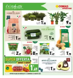 Volantino Conad Superstore Pagina 8: Insalata le tenere Bonduelle €1,49, Insalata mista classica Conad €0,99