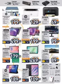 Volantino Unieuro Pagina 13: Acer Tablet Iconia A10 €109,99, Samsung Tab A11+ €269,90
