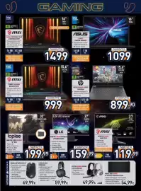 Volantino Unieuro Pagina 14: Cuffia gaming stereo con microfono €49,99, Mouse pad gaming €54,99