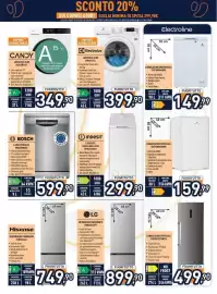 Volantino Unieuro Pagina 20: Lavastoviglie Bosch SMS4ENI06E €599,90, Candy lavatrice slim €349,90