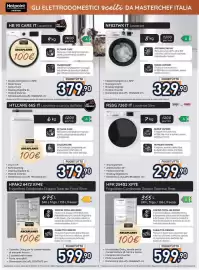 Volantino Unieuro Pagina 27: Lavatrice €299,90, Frigo con freezer Hotpoint €599,90