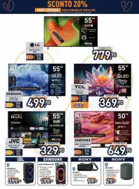Volantino Unieuro Pagina 4: Sony SRS-ULT30 €99,99, Sound Tower MX-ST40F €199,99