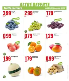 Volantino Eurospin settimana 33 Pagina 2: Uva bianca senza semi €2,99, Mango €1,29
