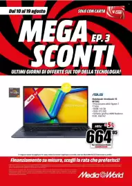Volantino MediaWorld Pagina 12: ASUS Vivobook 15 M1502 €664,05