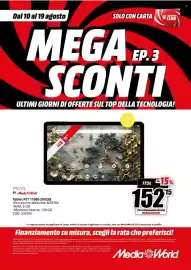 Volantino MediaWorld Pagina 19: PEAQ Tablet PET 11080-2K628E €152,15