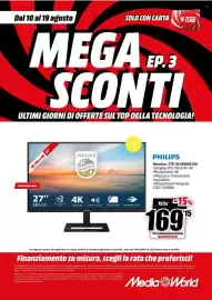 Volantino MediaWorld Pagina 20: Philips Monitor 27E1N1800AE/00 €169,15
