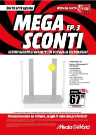 Volantino MediaWorld Pagina 21: Runner 4G KeeneticOS LTE Modem €67,99