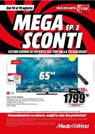 Volantino MediaWorld Pagina 23: LG Smart TV 65" €1.799,10