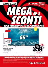 Volantino MediaWorld Pagina 25: Smart TV 65" 65VU-7026C €359,10