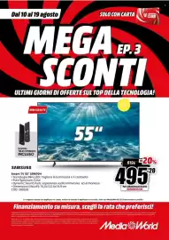 Volantino MediaWorld Pagina 26: Samsung Smart TV 55" 55M70H €495,20