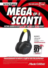 Volantino MediaWorld Pagina 31: Sony Cuffie ULT Wear €97,99