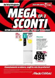 Volantino MediaWorld Pagina 39: Frigorifero combinato da incasso Hisense €494,10