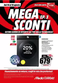Volantino MediaWorld Pagina 45: Samsung Lavatrice EcoDosatore BESPOKE AI €679,15