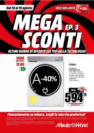 Volantino MediaWorld Pagina 46: Haier Lavatrice HW130B14367 €594,15