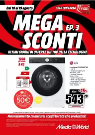 Volantino MediaWorld Pagina 47: Lavatrice F2NX50S9TKC €543,20