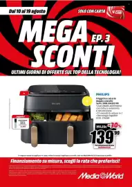 Volantino MediaWorld Pagina 52: Friggitrice ad aria doppio cestello Serie 3000 €139,99