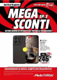 Volantino MediaWorld Pagina 6: Smartphone Motorola G77 8+256 €246,75