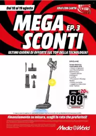 Volantino MediaWorld Pagina 60: Scopa elettrica ricaricabile R20 DREAME €199,20