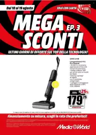 Volantino MediaWorld Pagina 61: DREAME Lavapavimenti H12 Pro FlexLite €179,25