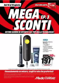 Volantino MediaWorld Pagina 62: Spazzolino elettrico Oral-B iO9 Paste €197,99