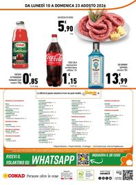 Volantino Conad Margherita Pagina 16: Passata di pomodoro Pummarò Star corposa €0,85, Coca-Cola Original Taste €1,15
