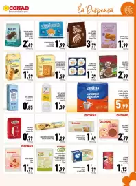 Volantino Conad Margherita Pagina 11: Biscotti Mulino Bianco Pan di Stelle €3,79, Crema biologica Conad Baby €1,99