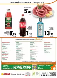 Volantino Conad Margherita Pagina 16: Passata di pomodoro Pummarò Star corposa €0,85, Coca-Cola Original Taste €1,15