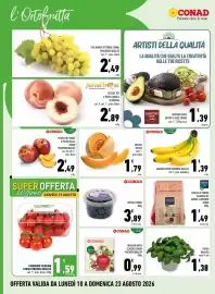 Volantino Conad Margherita Pagina 2: Cipolle di Tropea Calabria IGP Sapori & Dintorni €1,49, Mirtilli Conad €3,89