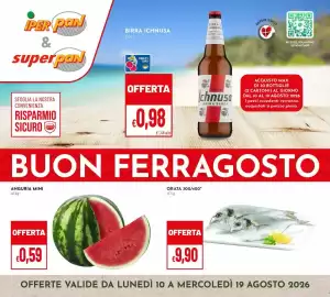 Volantino Pan Pagina 1: Anguria mini €0,59, Orata €9,90