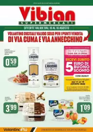 Volantino Vibian settimana 33 Pagina 1: Liguori pasta di semola €0,59, Algida gelateria €3,99