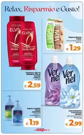 Volantino Ipercoop Radenza Pagina 8: Ammorbidente Concentrato Vernel €2,99, Shampoo e balsamo Elvive Color Vive €2,59