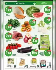 Volantino La Mimosa Supermercati Pagina 6: Insalata con mais ambrosi & viscardi €0,89, Patate novelle sacco €1,99