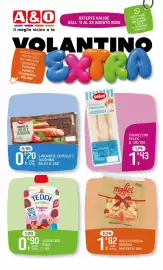 Volantino A&O Pagina 13: Tramezzini Selex €1,43, Wurstel di pollo e tacchino Selex €0,70