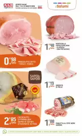 Volantino A&O Pagina 2: Mortadella Favola Emiliana €1,48, Prosciutto Cotto · Tirol · Parigi €0,98