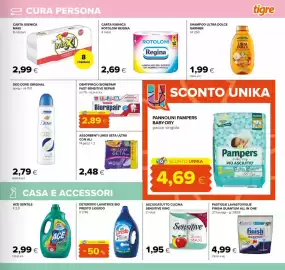 Volantino Tigre Pagina 15: Asciugatutto cucina sensitive king €1,95, Detersivo lavatrice bio presto liquido €1,75