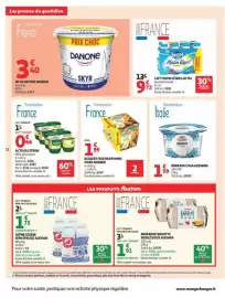 Catalogue Auchan Supermarché page 12: Danone - skyr nature €3,40, Activia - citron €0,66