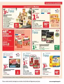Catalogue Auchan Supermarché page 9: Aoste - jambon cru les grandes tranches €3,69, Auchan - menu pause snack €3,90