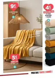 Catalogue Centrakor page 15: La suspension alta €5,99, LE PLAID MICROFIBRE €4,97