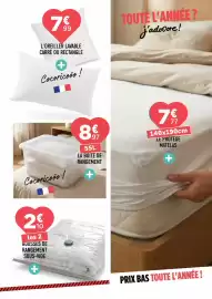 Catalogue Centrakor page 3: Rousses de rangement sous-vide €2,10, L'oreiller lavable carré ou rectangle €7,99