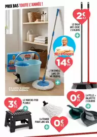 Catalogue Centrakor page 4: Le balai €2,42, Mr propre - le bala anti-choc 2 coloris €14,99