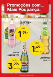 Folheto Froiz semana 33 Página 4: Schweppes Tónica, Pink ou Ginger Ale €1,69, Refrigerante sem gás Trina maçã €1,49