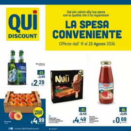 Volantino Qui Discount Pagina 1: Percoche €4,99, Passata di pomodoro classica I Campagnoli €0,69