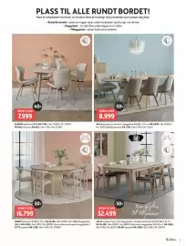 Bohus kundeavis Side 3: SM 27 spisebord €32.499,00, SAGENE spisebord Ø130 €7.999,00
